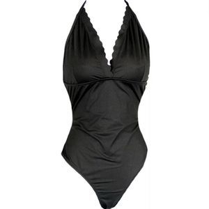 J Crew Scalloped V Neck One Piece Swimsuit NEW